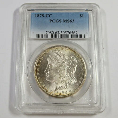1878年 CC カーソンシティ PCGS MS63 - トーンシルバー モルガンドル 1ドル 米国コイン #53768A