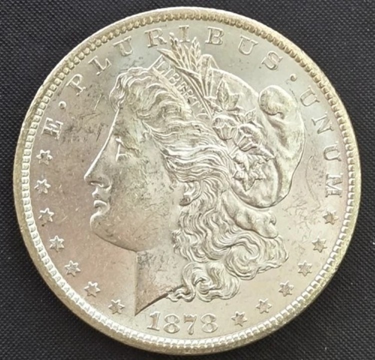 1878-CC モーガン シルバー ダラー 1 ドル - ブリリアント 未流通 - 美しい CC の例!