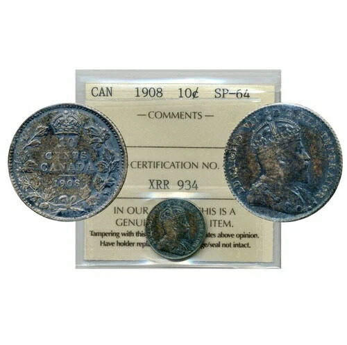 1908年カナダ10セント硬貨 - 見本、ICCS SP64