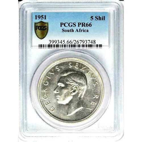 1951年南アフリカ9枚プルーフコインセット、PCGS PR 66 & 65、オリジナルケース、魅力的 244,750円