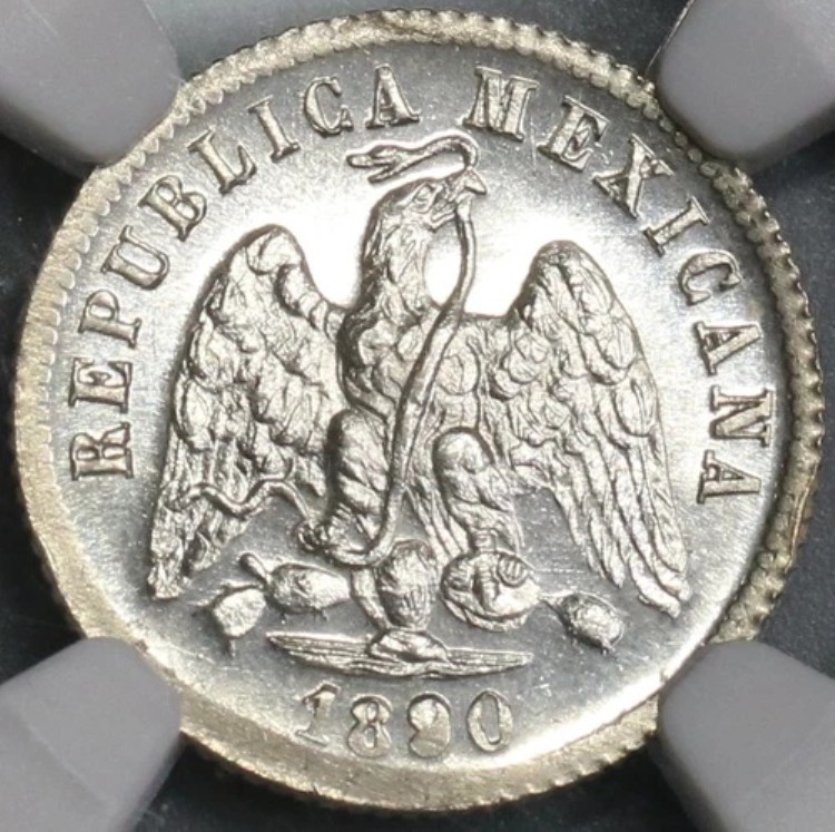 1890-Ga NGC MS 65 メキシコ 10 センタボス グアダラハラ ミント ステート POP 4/0 (19020403C)