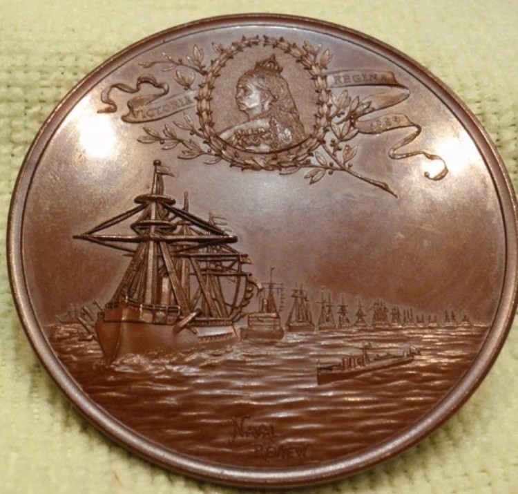 1889年 ドイツ ヴィルヘルム2世 英国訪問 ヴィクトリア＆観艦式 スピットヘッド 60mm