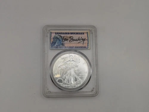 2020年 (P) 1ドル シルバーイーグル 緊急発行 PCGS MS70 FDOI レナード・バックリー