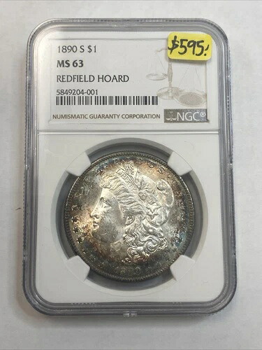1890年代のモーガン NGC MS63 レッドフィールド ホード