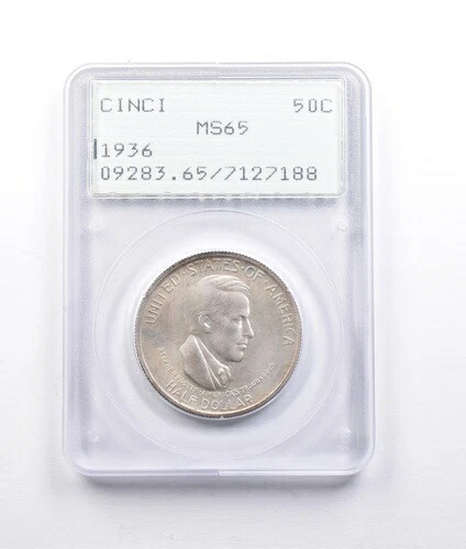 1936年シンシナティ記念ハーフドル MS65 PCGS ラトラー PQ *6927