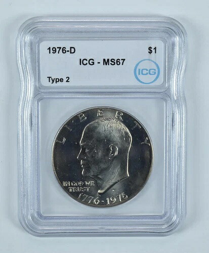 1976-D アイゼンハワー $1 タイプ 2 MS67 ICG