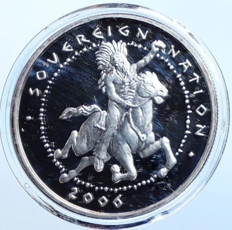 2006年 アメリカ ポアーチクリーク・インディアン 酋長 騎馬像 プルーフ銀貨 i114642|WORLD RESOURCE【KING店】