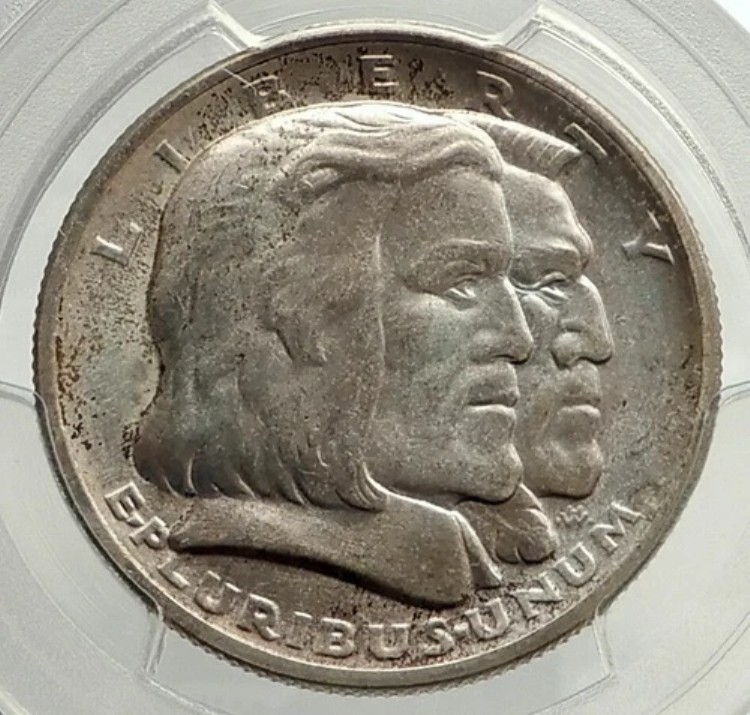 1936年 ロングアイランド オランダ系インディアン シルバー記念ハーフドルコイン PCGS i76441|WORLD RESOURCE【KING店】