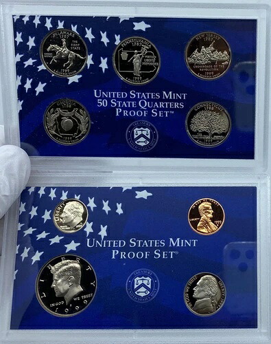 1999年 S アメリカ合衆国 米国造幣局 プルーフコインセット 州クォーター硬貨付き i121172｜WORLD RESOURCE【KING店】