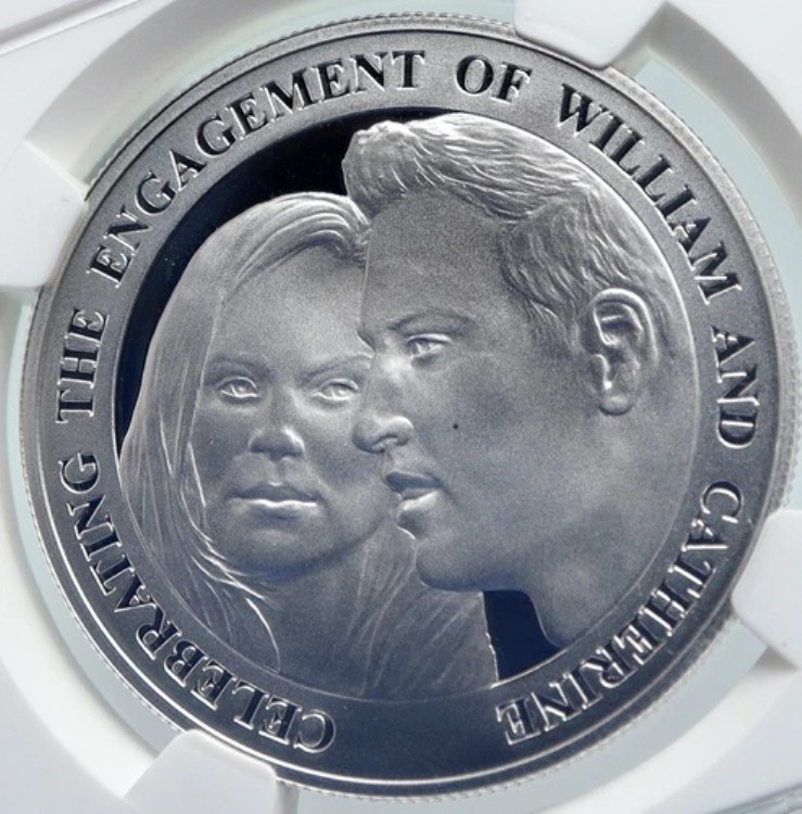 2010年 ガーンジー島 アルダニー ウィリアム＆キャサリン プルーフ銀貨 5ポンド NGC i85970｜WORLD RESOURCE【KING店】