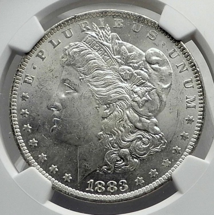 1883年 アメリカ合衆国 シルバー モルガン USドルコイン イーグル NGC MS i80086｜WORLD RESOURCE【KING店】