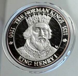 2002年 タークス・カイコス諸島 ヘンリー1世 ノーマン王記念 プルーフ銀貨 20クラウン i112411|WORLD RESOURCE【KING店】