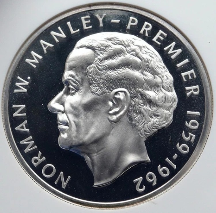 1975年 ジャマイカ 巨大プレミア ノーマン・W・マンリー オールドプルーフ シルバー5ドルコイン NGC i85803｜WORLD RESOURCE【KING店】 491,700円