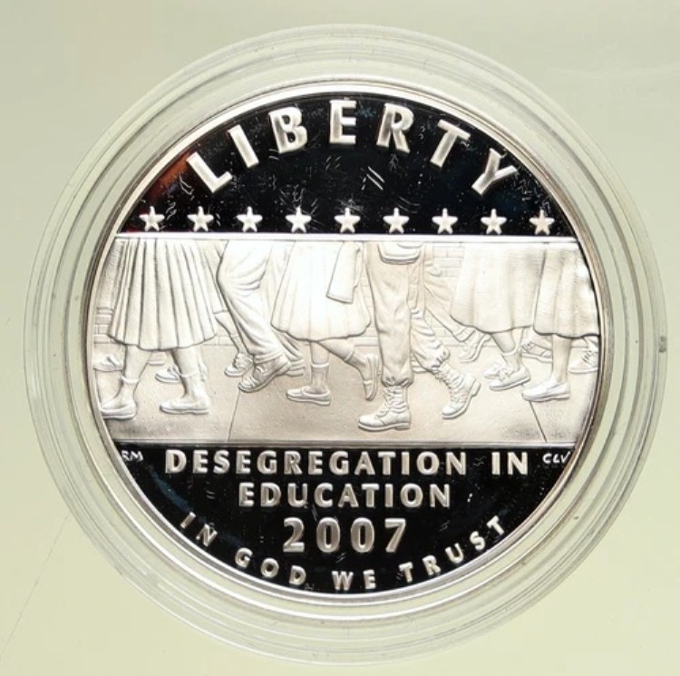 2007年 P アメリカ合衆国 リトルロック 人種差別撤廃記念 プルーフ シルバードルコイン i95099｜WORLD RESOURCE【KING店】