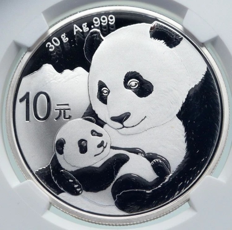 2019年 中国製 パンダの母と子 プルーフシルバー 10元 中国コイン NGC MS70 i86682｜WORLD RESOURCE【KING店】