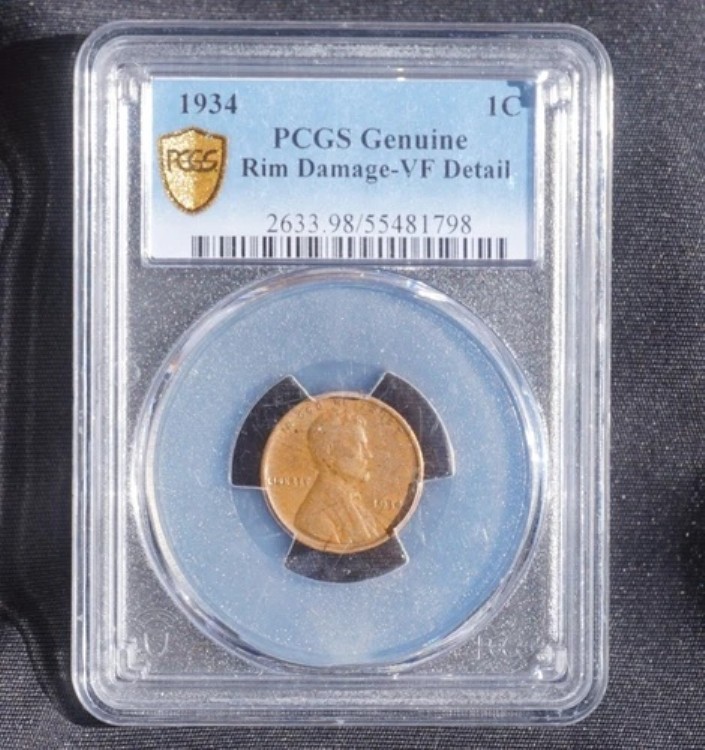 1934年「本物」PCGS VF詳細 * リンカーン ウィートセント 1セント 1,100ドル+