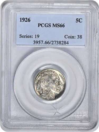 1926年 バッファローニッケル MS66 PCGS