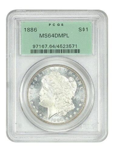 1886年 $1 PCGS MS64DMPL (OGH) - モルガン・ダラー