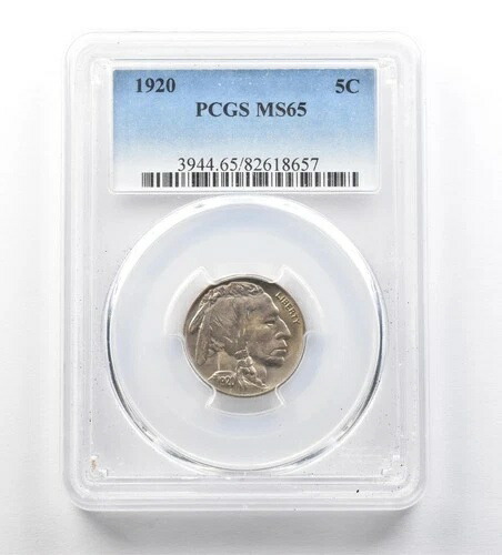 1920年 インディアンヘッド バッファローニッケル MS65 PCGS *3498