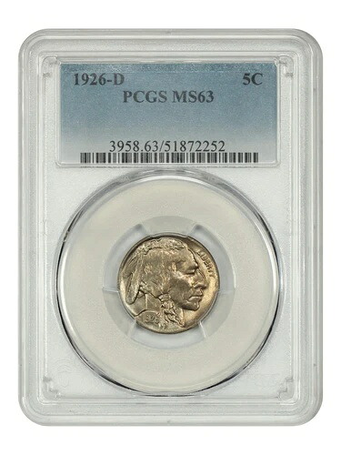 1926-D 5C PCGS MS63 - バッファローニッケル - タフDミントバッファロー