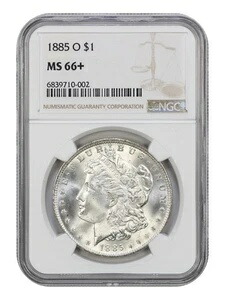 1885-O $1 NGC MS66+ - モルガン・ダラー