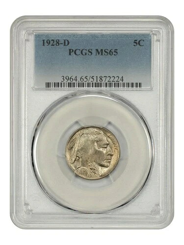 1928-D 5C PCGS MS65 - バッファローニッケル - 優良Dミント