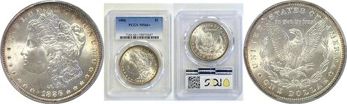 1886年モルガン・ダラー PCGS MS-66+