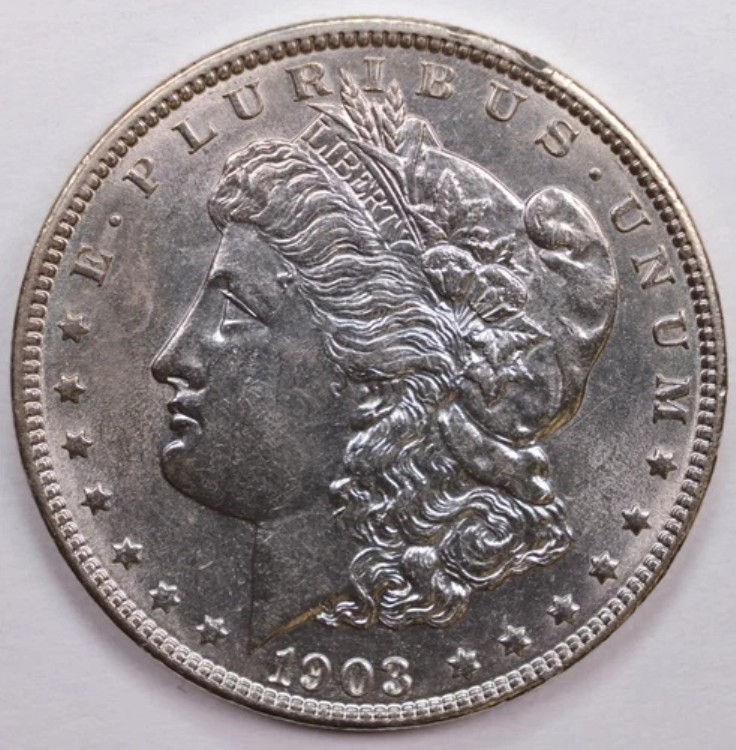 1903年モルガン銀貨、ミントステート、プルーフ類似、店頭販売番号：DR0668