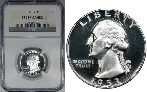 1953 25C NGC PF68* カメオ (NGC スター カメオ) ~ モンスター DCAM 表面! 234,135円