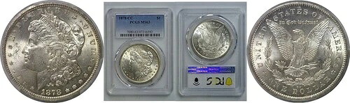 1878年-CC モルガン・ダラー PCGS MS-63