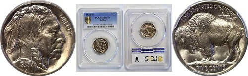 1938-D バッファローニッケル PCGS MS-67+