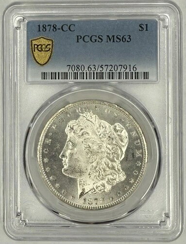1878 CC モルガン シルバー ダラー PCGS MS63 ??驚異的な視覚的魅力 - ワオ????