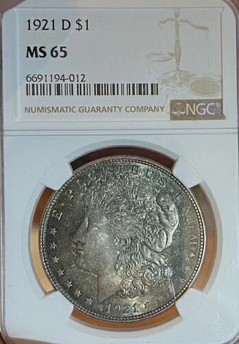 1921-D NGC MS65 モルガン銀貨