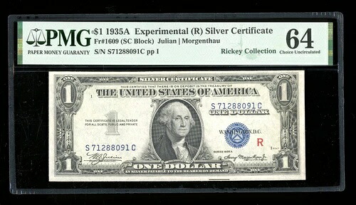 DBR 1935-A 1ドル銀貨 実験的 (R) Fr. 1609 PMG 64 シリアル S71288091C｜WORLD RESOURCE【KING店】