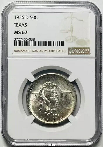 1936年 Dクラシック記念テキサス独立100周年記念 NGC MS-67
