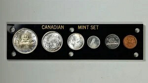 カナダ 1955年 プルーフ状 未流通銀貨 プラスチックホルダー入り フー・マンチュー