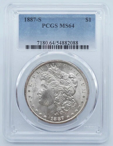 1887-S モルガン銀貨 PCGS MS64 - U1512｜WORLD RESOURCE【KING店】