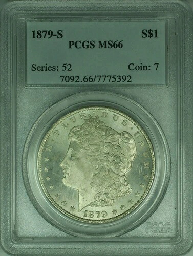 1879-S モーガン銀貨 1ドル PCGS MS-66｜WORLD RESOURCE【KING店】