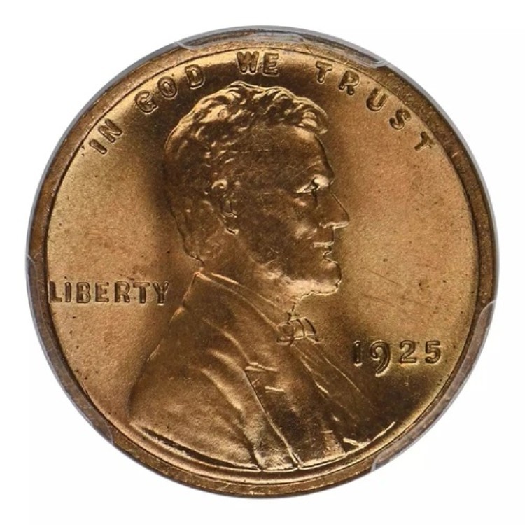 1925年リンカーン小麦セント PCGS MS-66 RD CAC