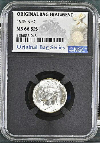 1945年 S ジェファーソンニッケル NGC MS-66 5FS オリジナルバッグシリーズ レリックラベル 3018｜WORLD RESOURCE【KING店】