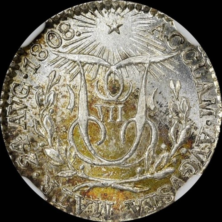 最高品 @ PCGS & NGC MS66 1808年 フェルディナンド7世 布告銀メダル ヘレラ-4