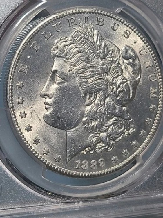 1889 S モーガン シルバー ダラー PCGS 未流通の詳細。