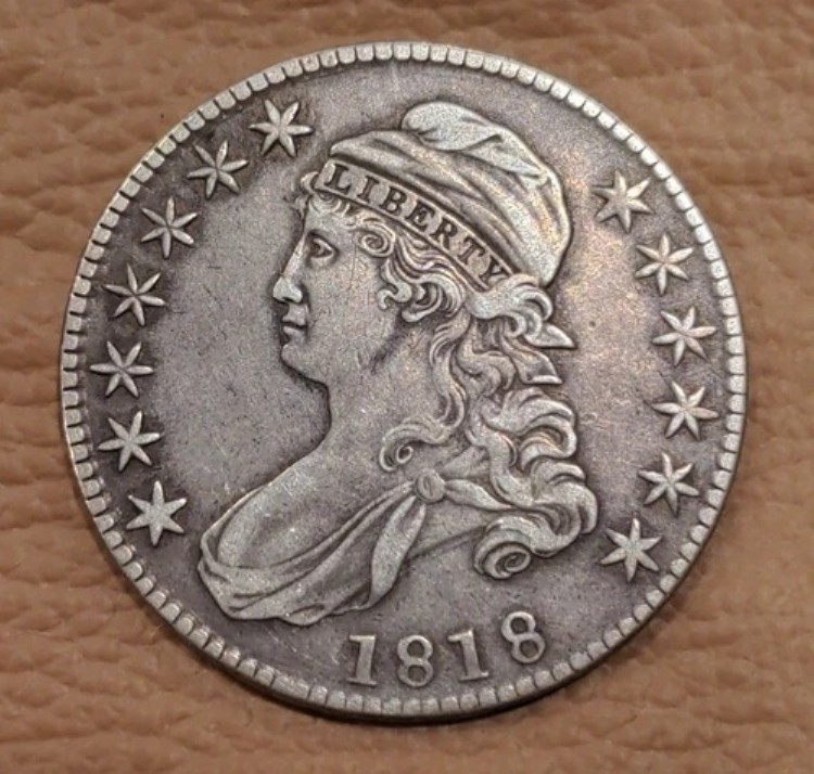 1818 年製キャップド バスト ハーフ ドル、チョイス AU++ 初期タイプ、希少価値が高い逸品!｜WORLD RESOURCE【KING店】