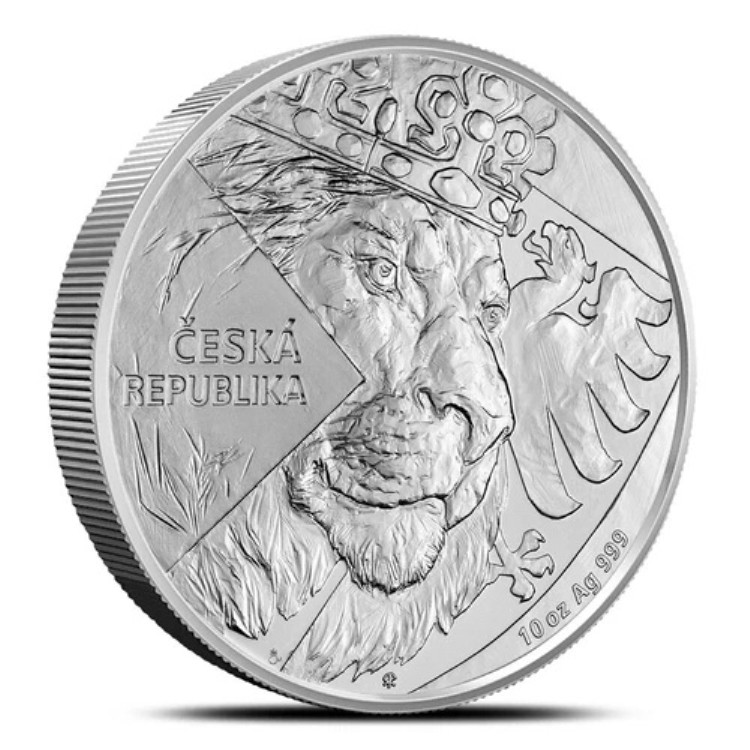 2024年 10オンス ニウエ チェコ ライオン シルバー コイン (BU)