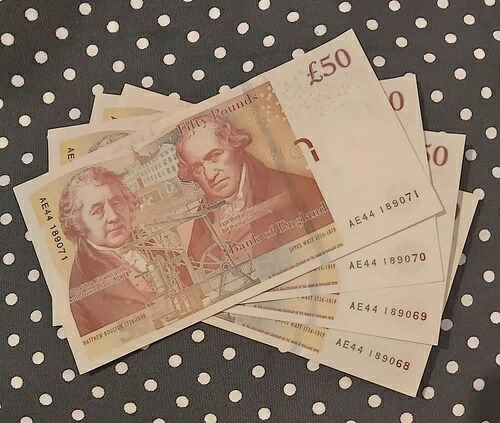 4x ?50 未開封 Consec??AE44 189068/69/70/71??CHRIS SALMON/Mathew Bolton/James Watt