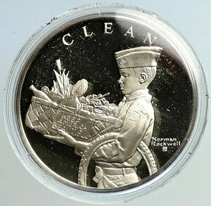 1972年 アメリカボーイスカウト連盟 クリアなオ??ールドプルーフシルバーメダル i101146
