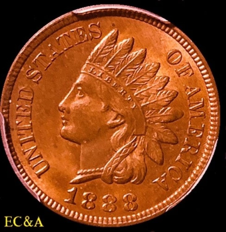 1888/88 インディアンヘッドセント PCGS MS-64 RB SNOW-5 RPD (IH705)
