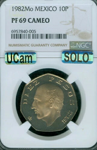 1982年 メキシコ 10ペソ NGC PF69 カメオ MAC SOLO FINEST UCAM SPOTLESS 998発行 *