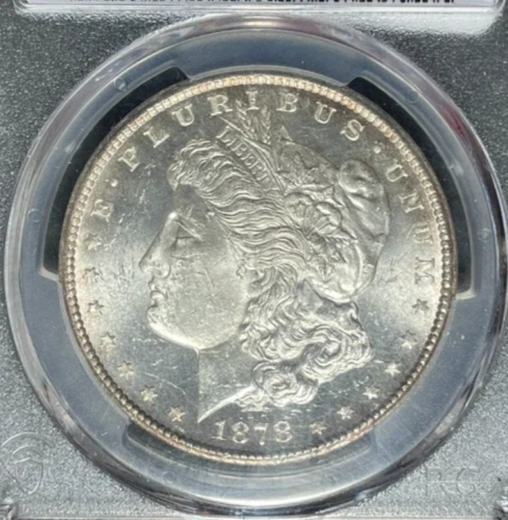 1878-CC モーガン シルバー ドル ~ PCGS MS 63 ~ 美しいコイン ~ 半光沢表面