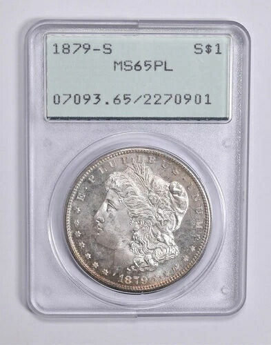MS65 PL 1879-S モーガン銀貨 PCGS ラトラーアップグレード？ *0331